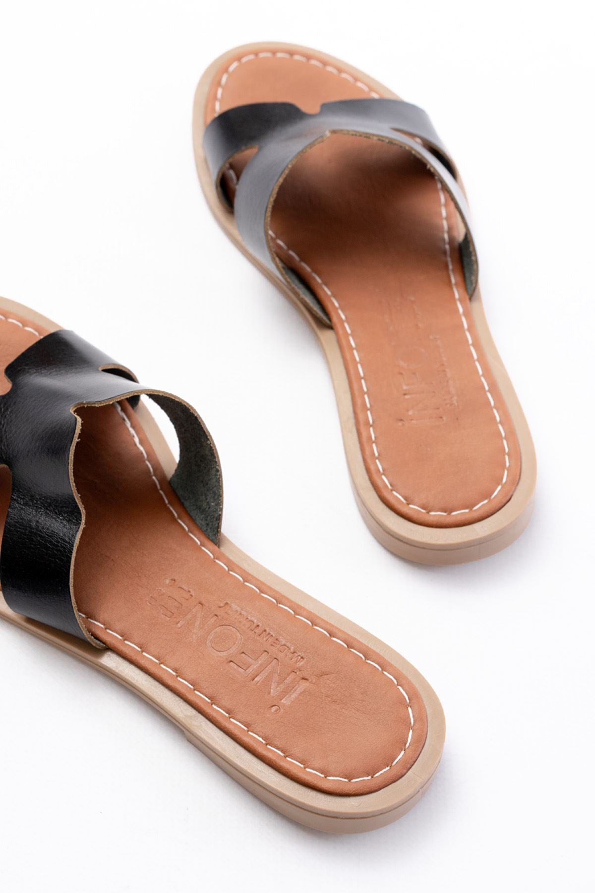 169 - 6100ortopedik hakiki deri kadin terlik - Justyol