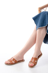 169 - 6100ortopedik hakiki deri kadin terlik - Justyol