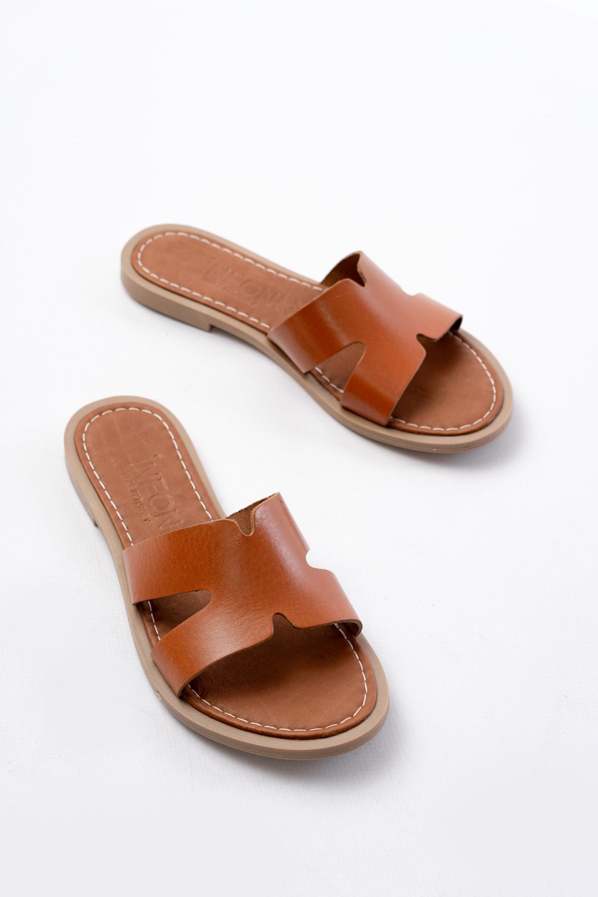169 - 6100ortopedik hakiki deri kadin terlik - Justyol
