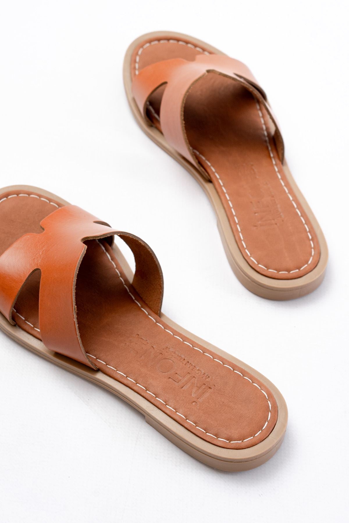 169 - 6100ortopedik hakiki deri kadin terlik - Justyol