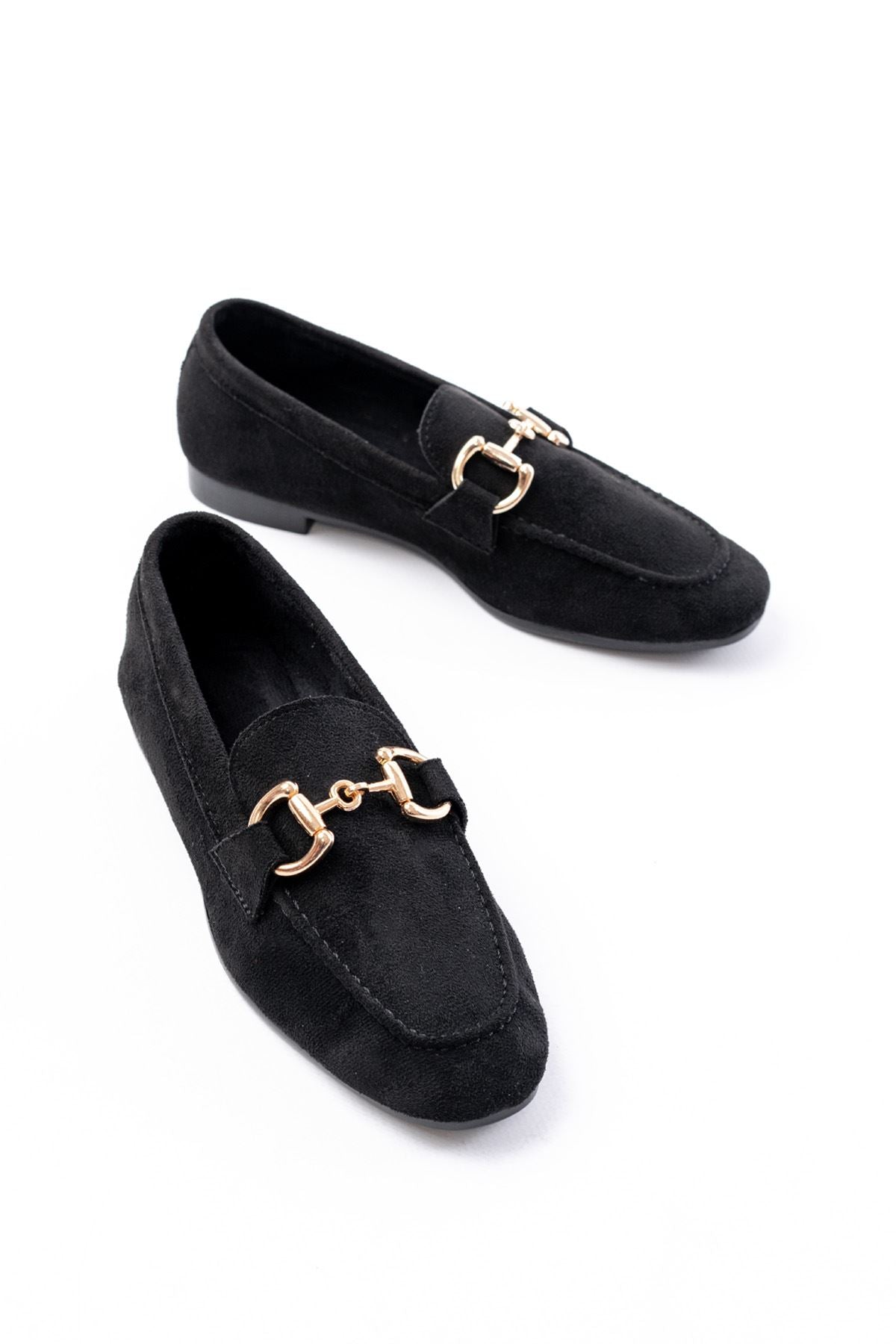 303süet toka aksesuarli günlük kadin babet - Justyol