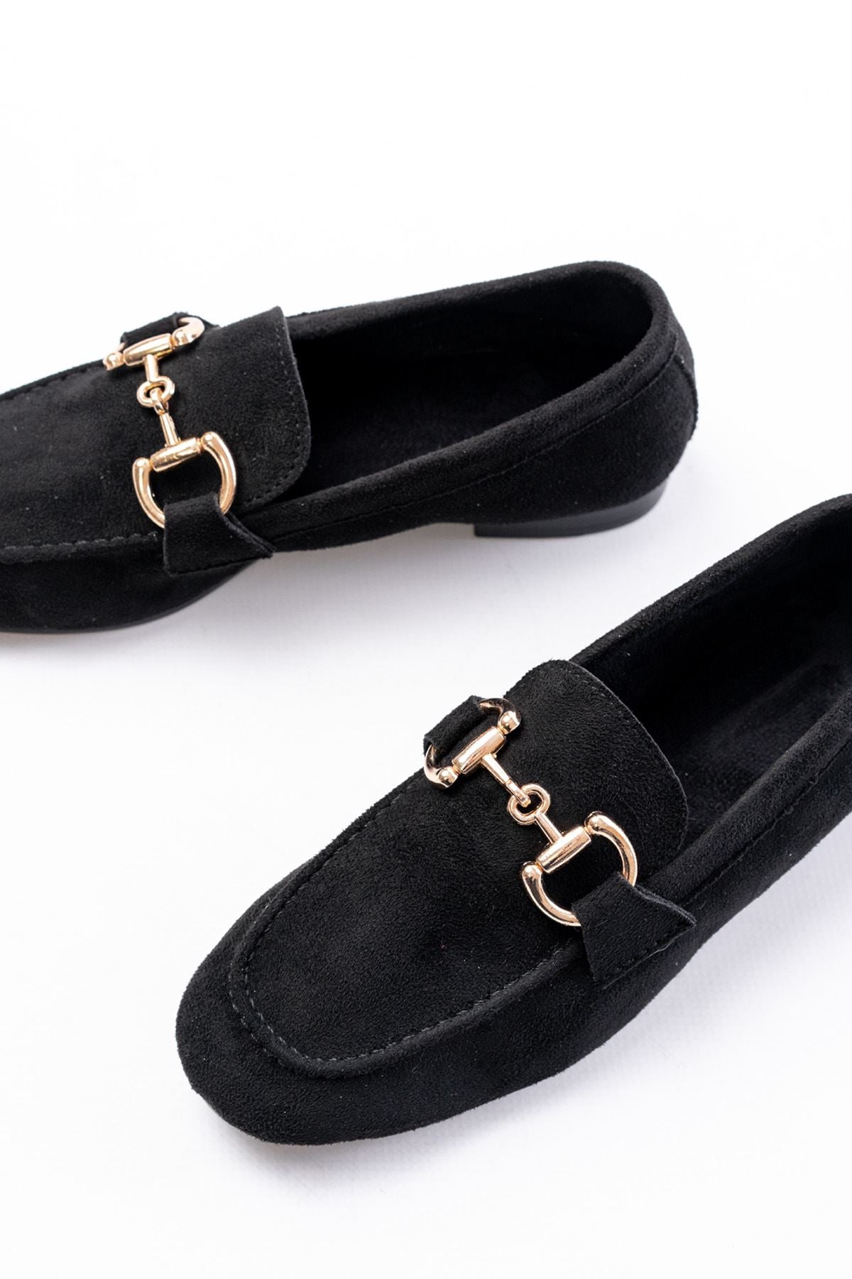 303süet toka aksesuarli günlük kadin babet - Justyol