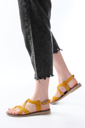 205 - 09ortopedik hakiki deri kadin sandalet - Justyol