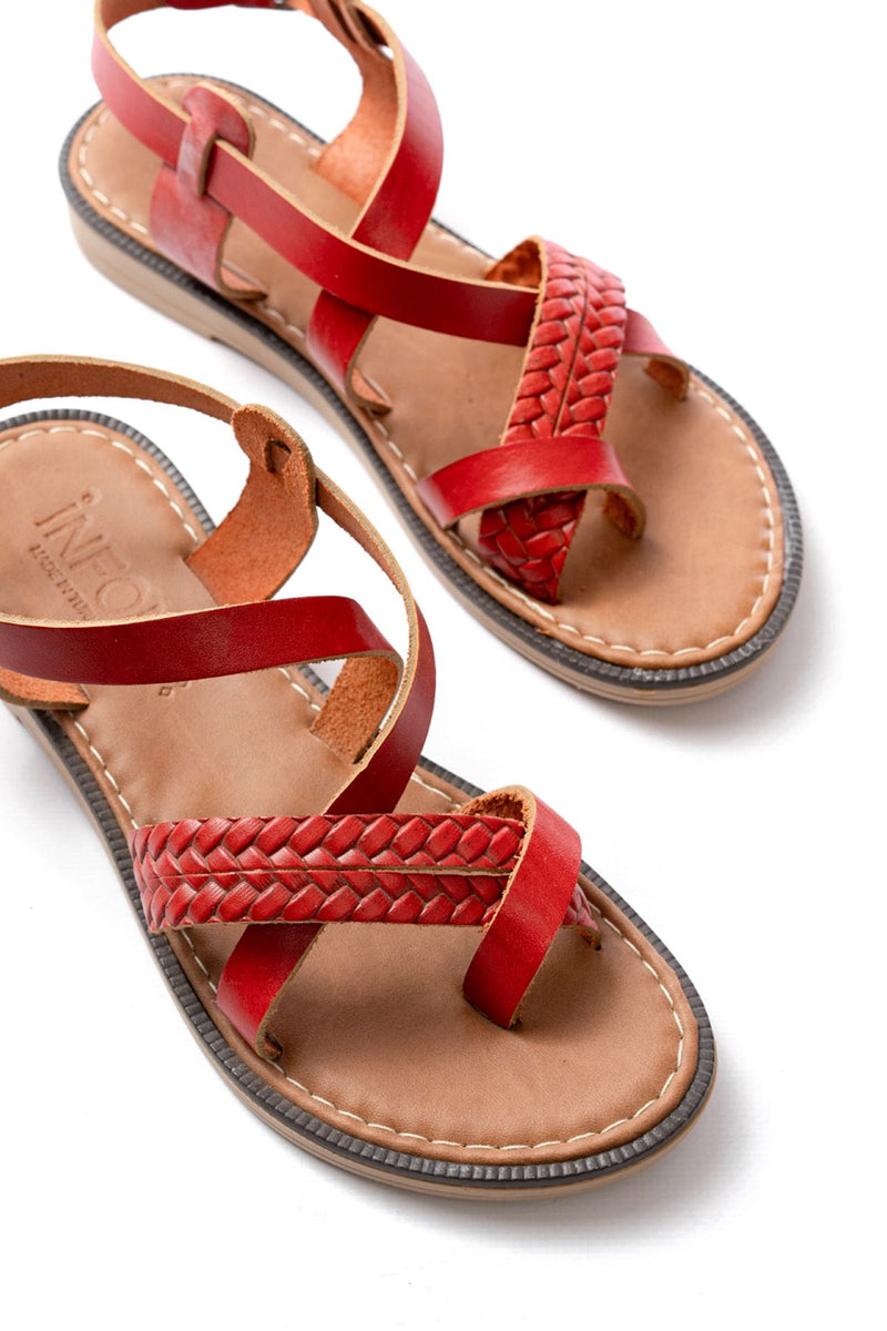 205-09 Sandales orthopédiques femme en cuir véritable