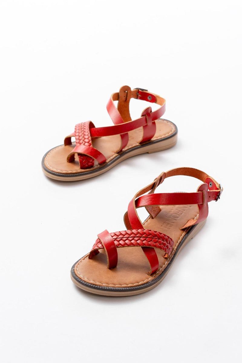205-09 Sandales orthopédiques femme en cuir véritable
