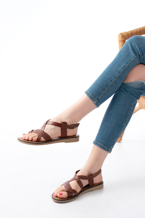 205 - 09ortopedik hakiki deri kadin sandalet - Justyol