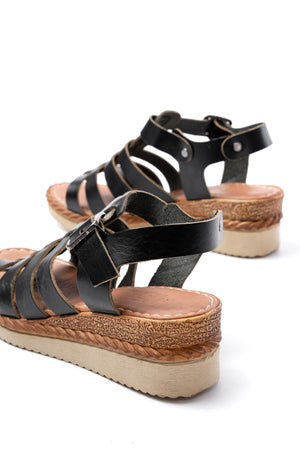 731 - 204hakiki deri dolgu topuklu günlük kadin sandalet - Justyol