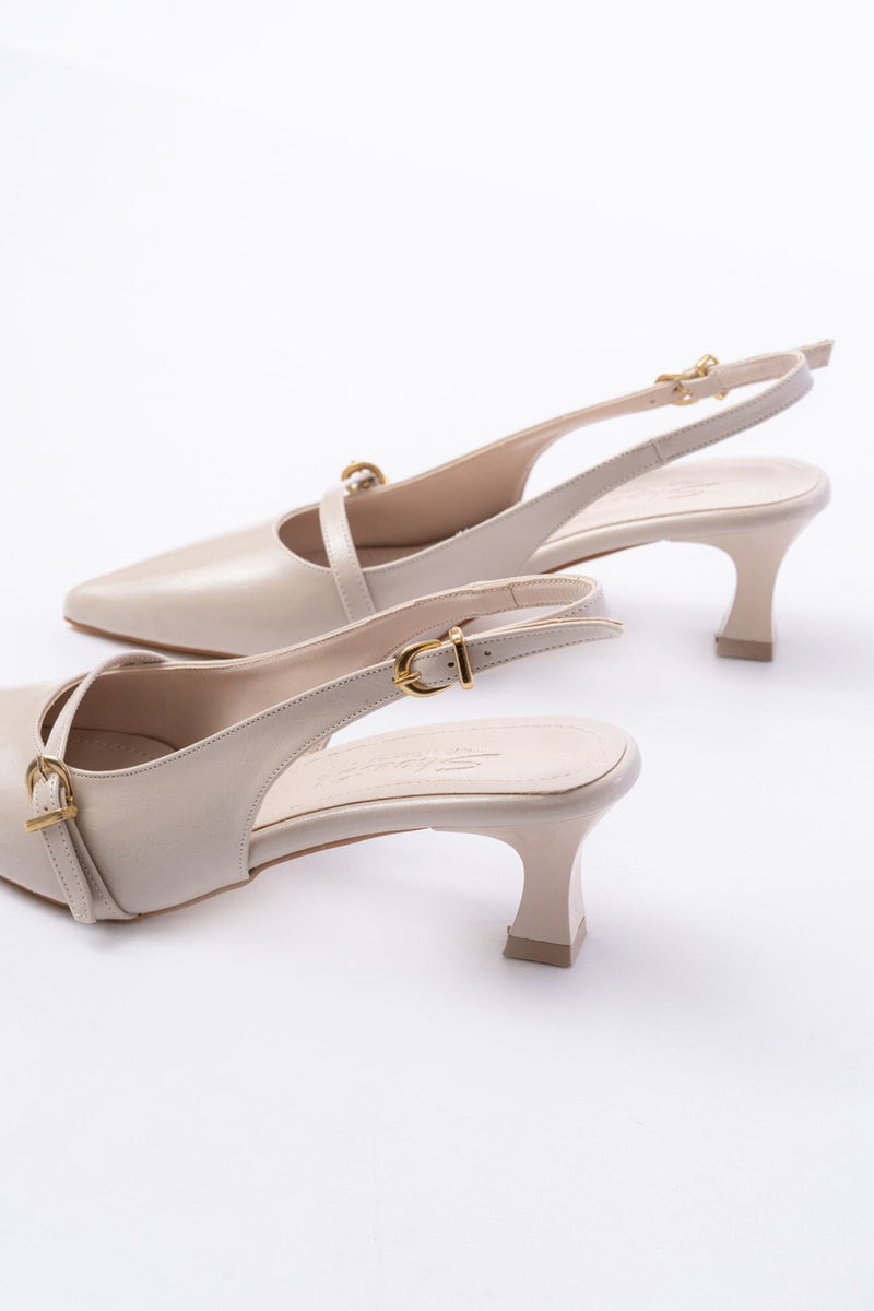 h-470Sandales Slingback Vernis Femme Talon
