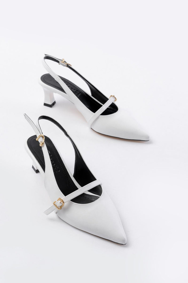 h-470Sandales Slingback Vernis Femme Talon
