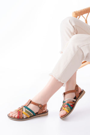 205 - 208hakiki deri ortopedik taban kadin sandalet - Justyol