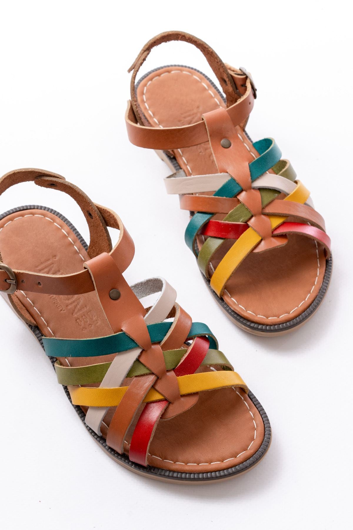 205 - 208hakiki deri ortopedik taban kadin sandalet - Justyol