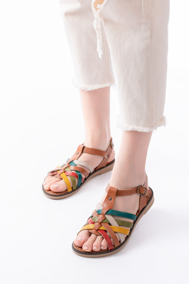 205-208 Sandales femme orthopédiques en cuir véritable