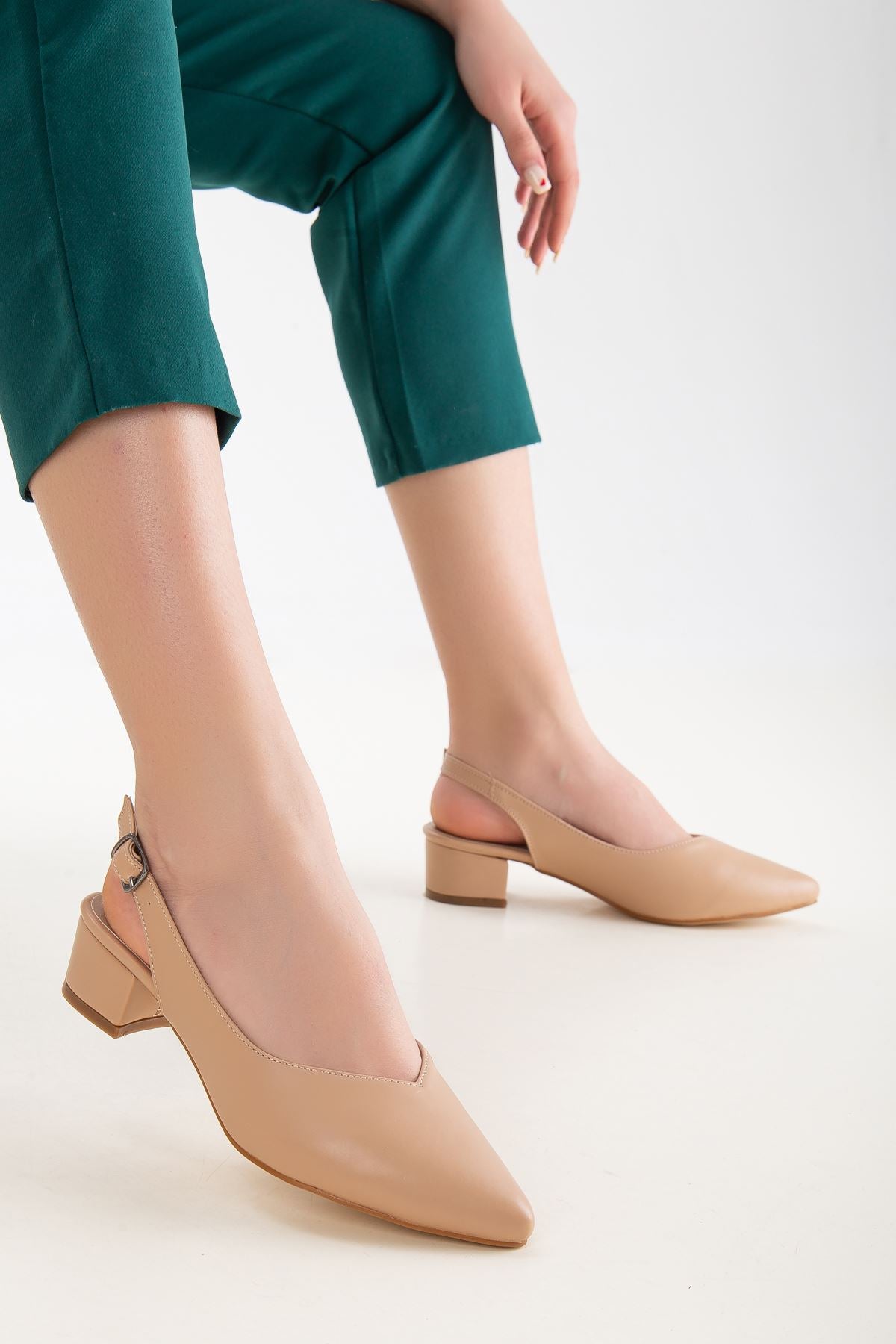 lana kisa topuklu ayakkabi - Justyol