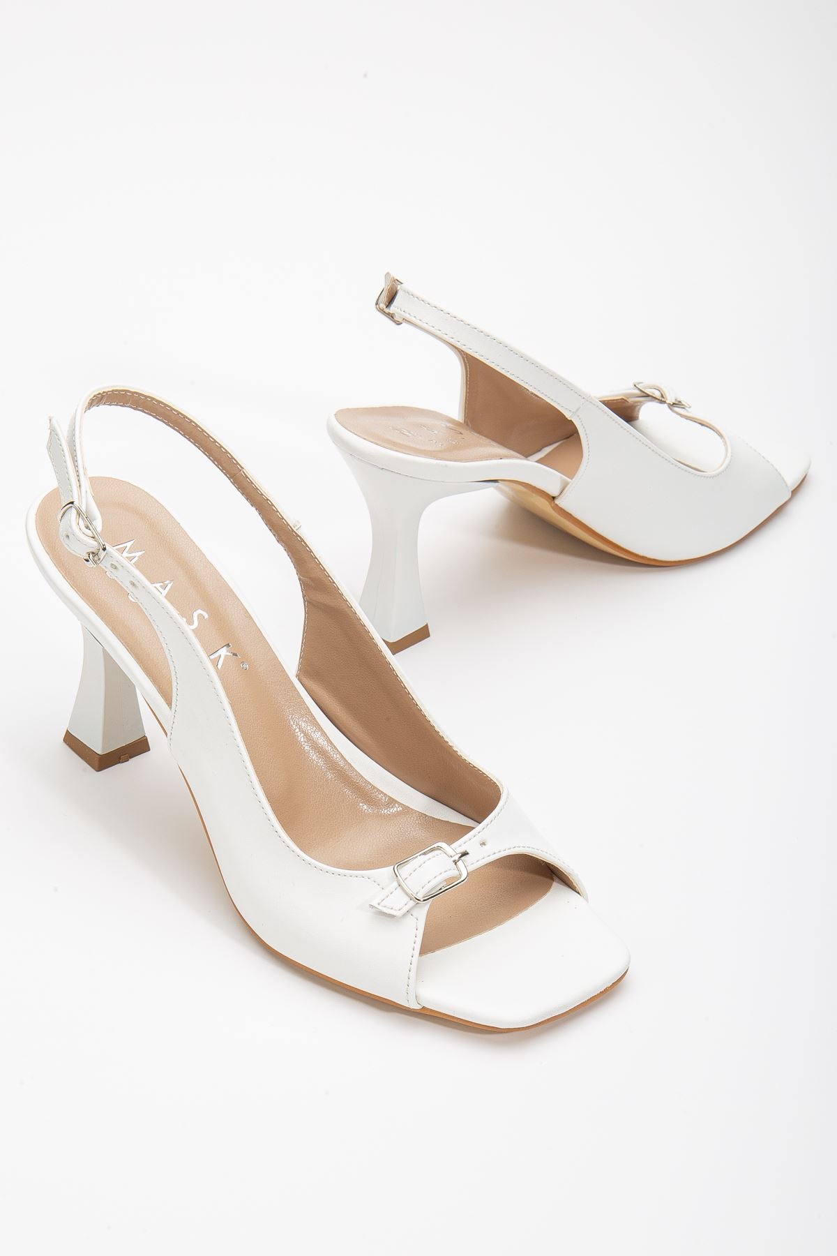 felya arkasi açik topuklu ayakkabi - Justyol