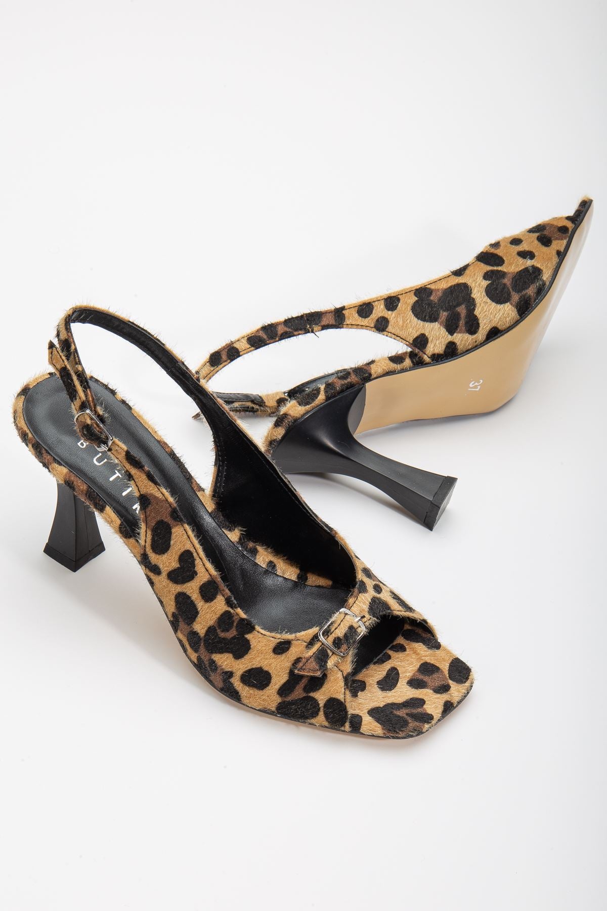 felya arkasi açik topuklu ayakkabi - Justyol