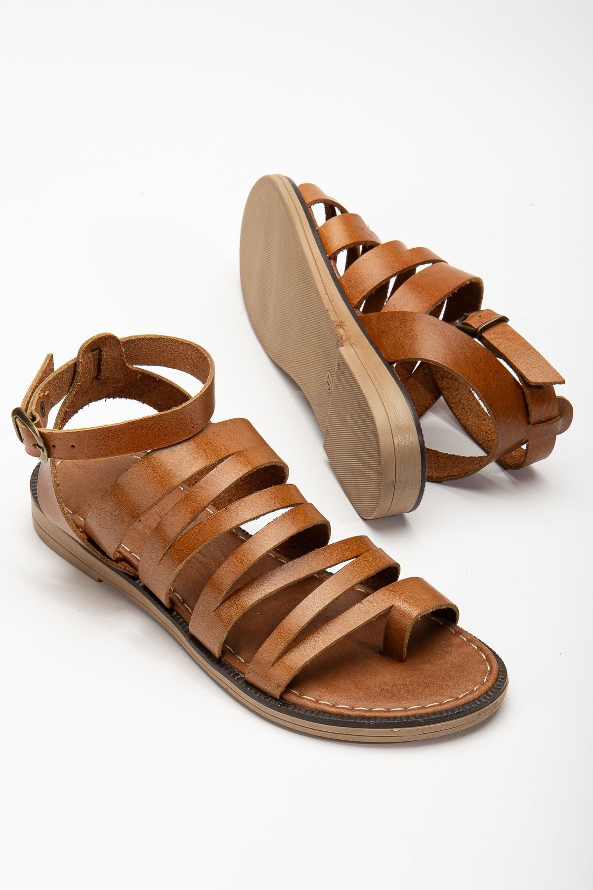 ecre hakiki deri sandaletrengi - Justyol