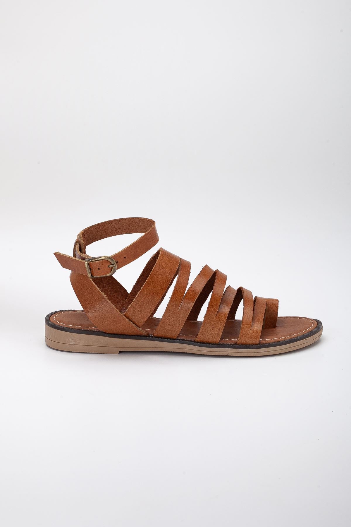 ecre hakiki deri sandaletrengi - Justyol