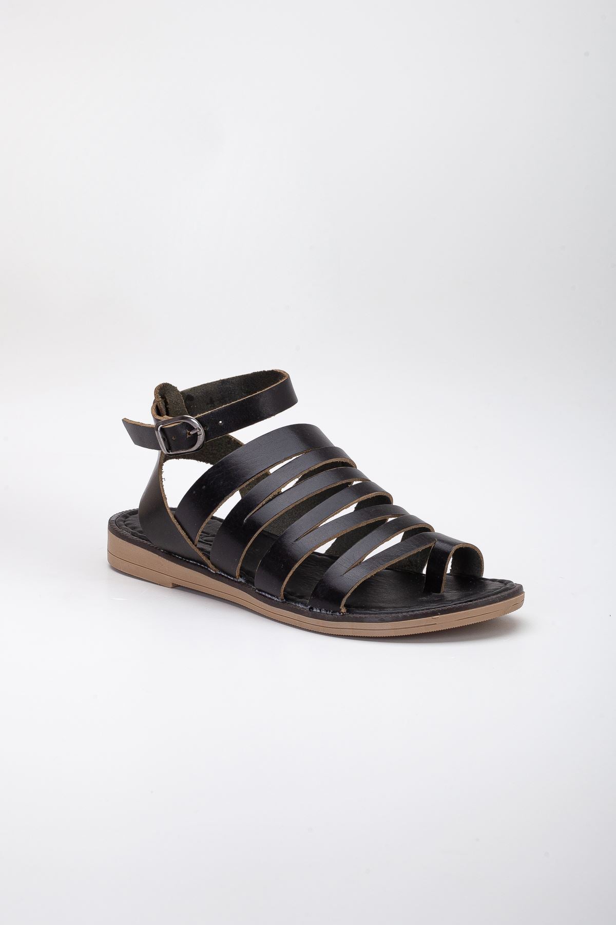 ecre hakiki deri sandaletrengi - Justyol