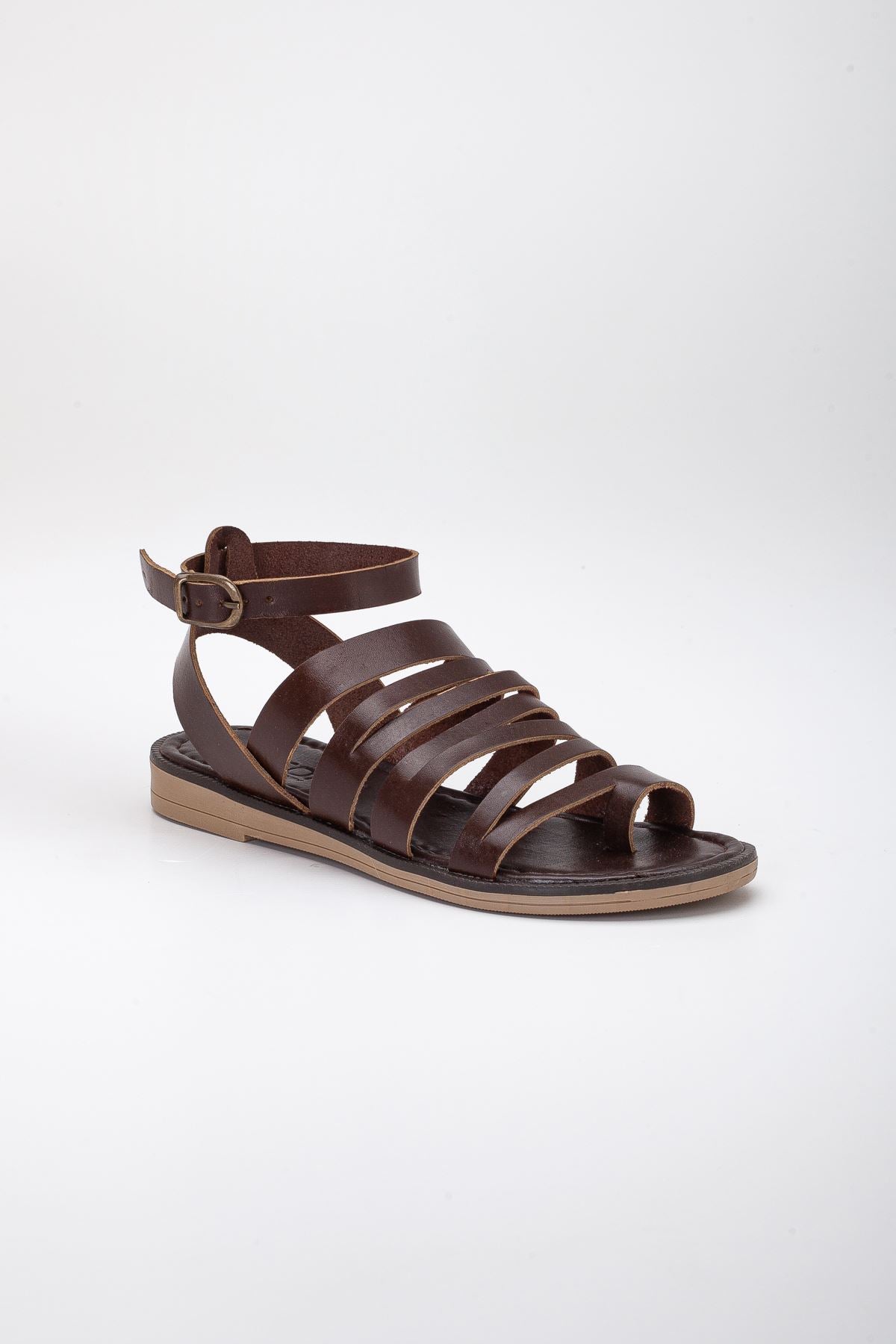 ecre hakiki deri sandaletrengi - Justyol