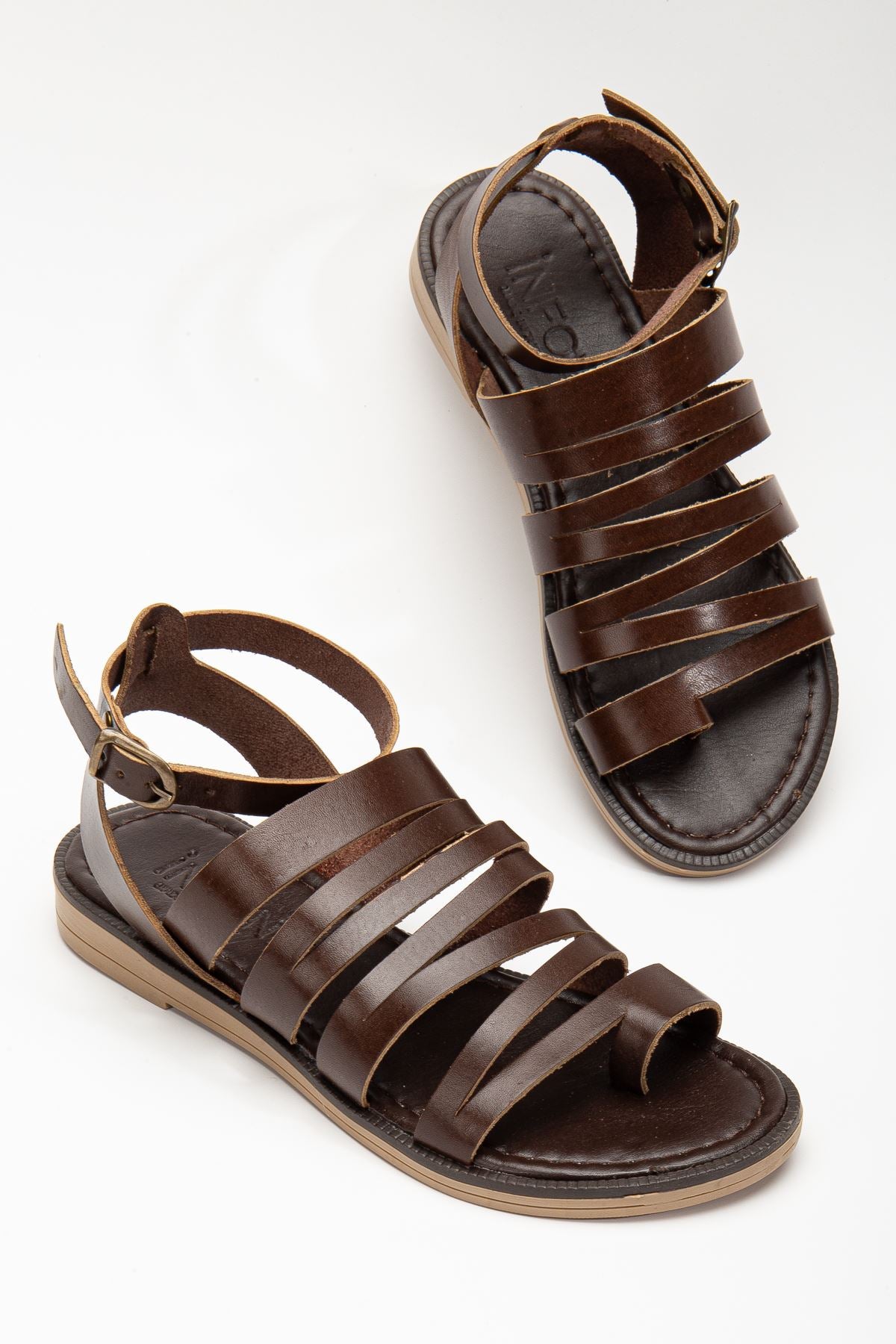 ecre hakiki deri sandaletrengi - Justyol