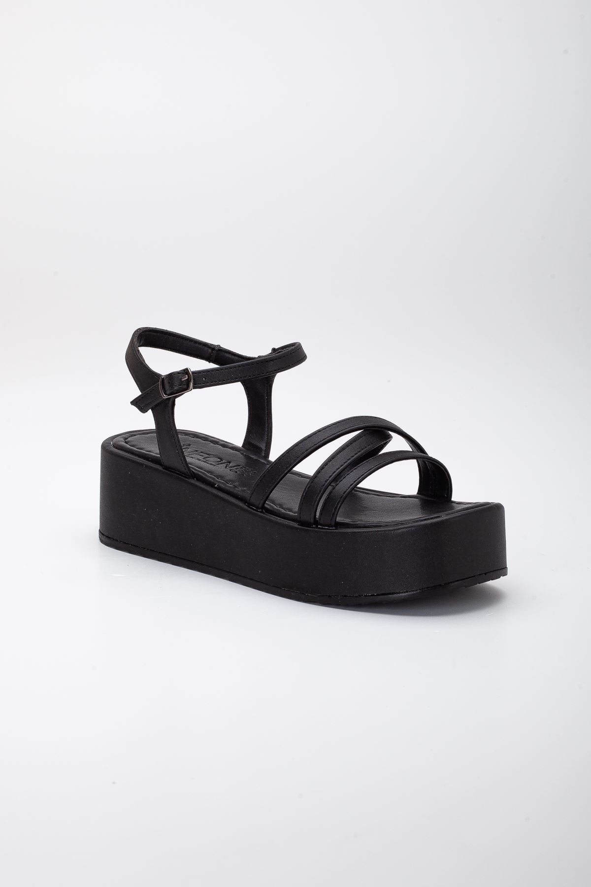 tello dolgu topuk sandalet saks - Justyol