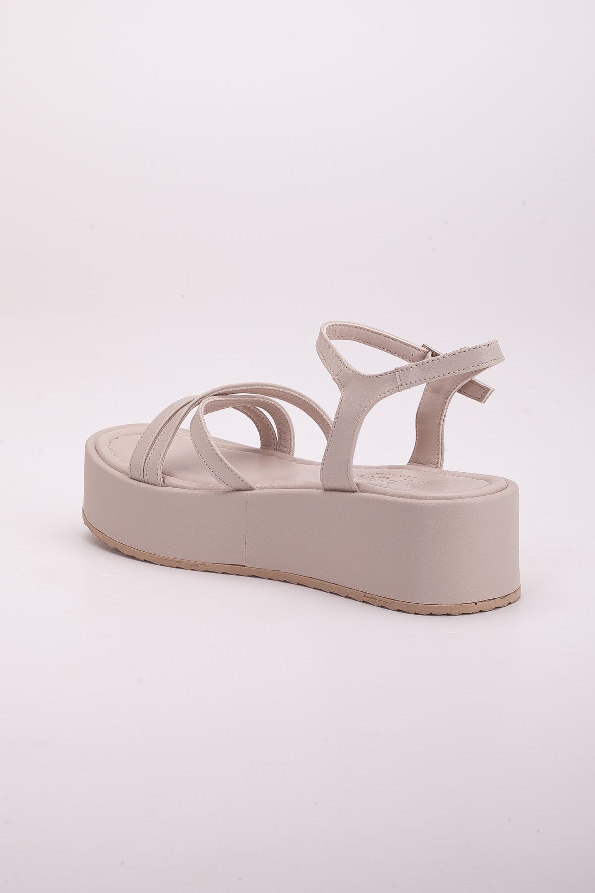 tello dolgu topuk sandalet saks - Justyol