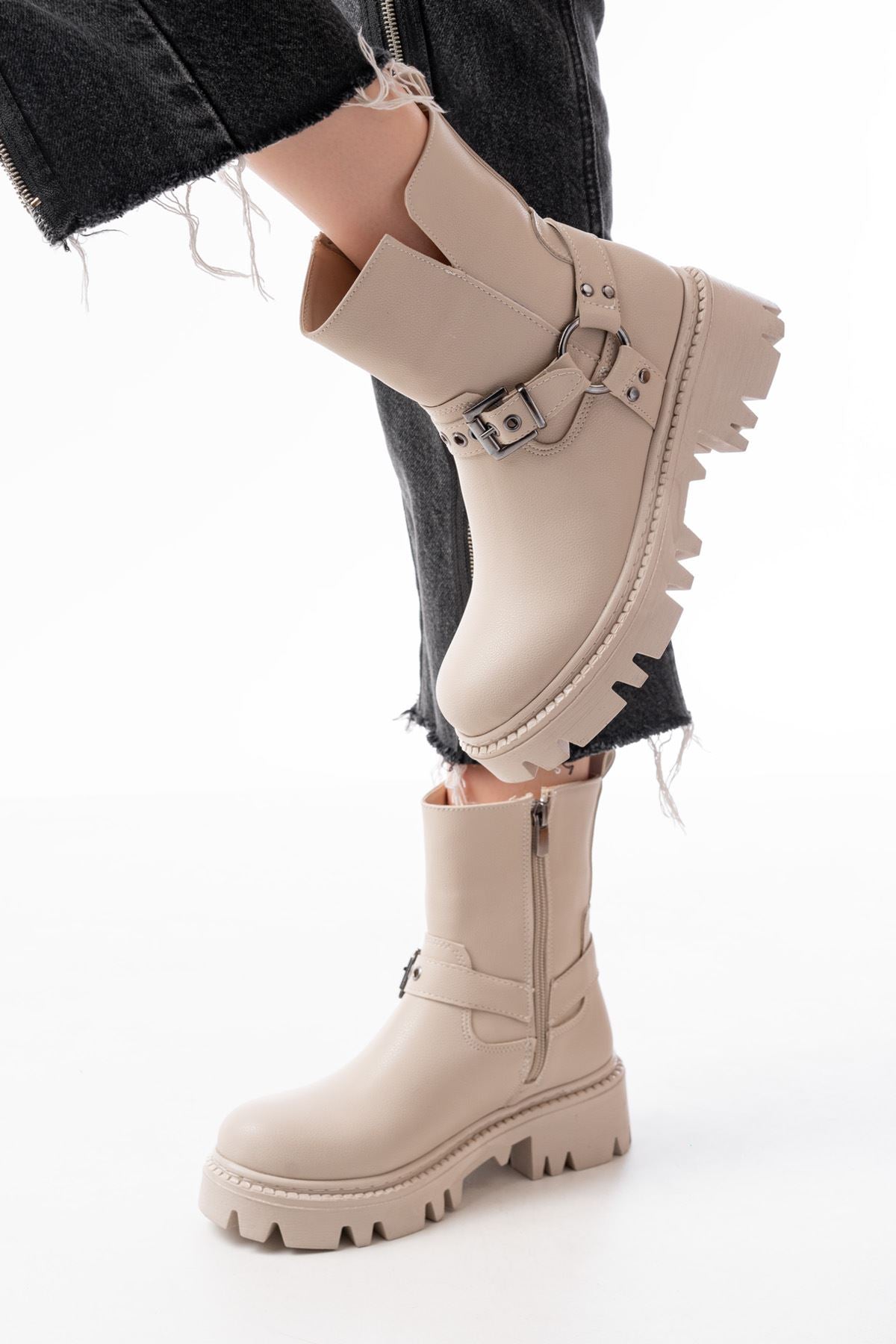 <tc>Bottes en cuir quotidiennes Maxy</tc>