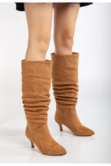 <tc>Bottines à talons Lema en daim</tc>