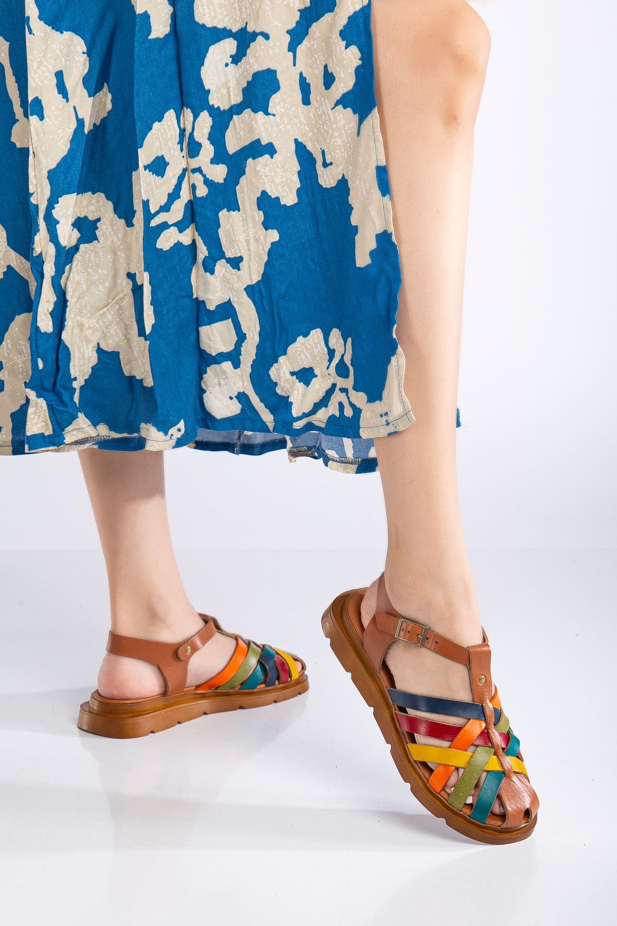 ayza hakiki deri sandalet - Justyol