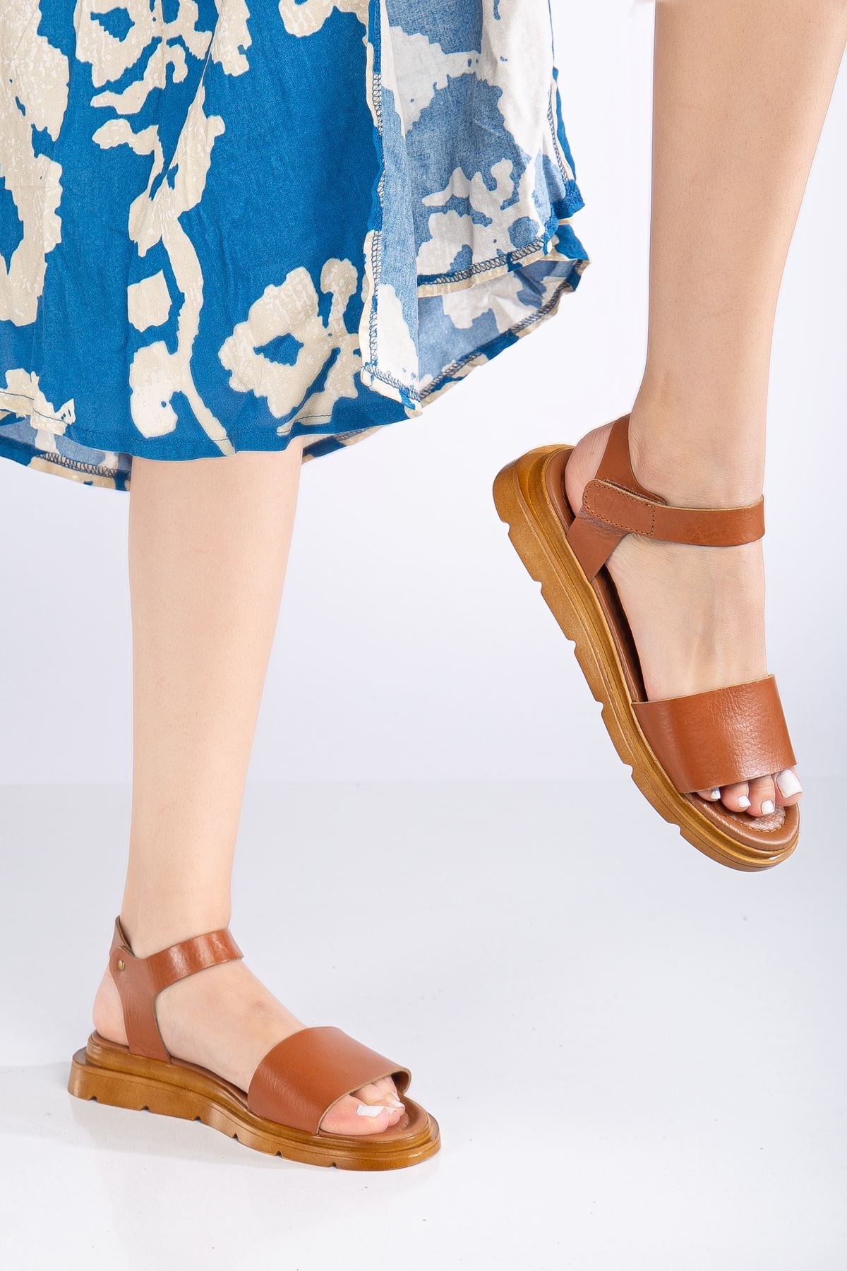 tatum hakiki deri sandalet - Justyol