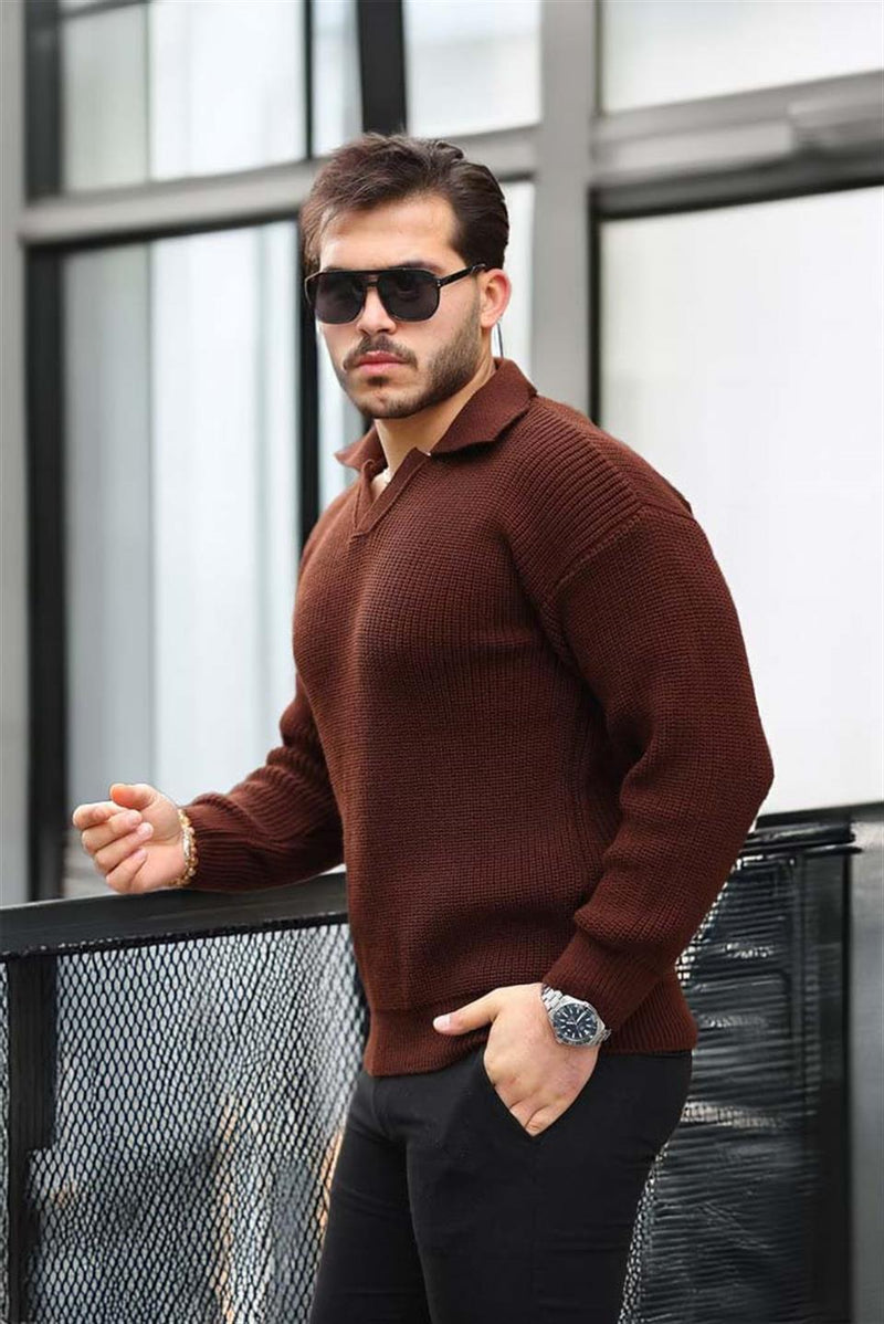 Pull Homme Joris Polo en Maille Selanik Oversize