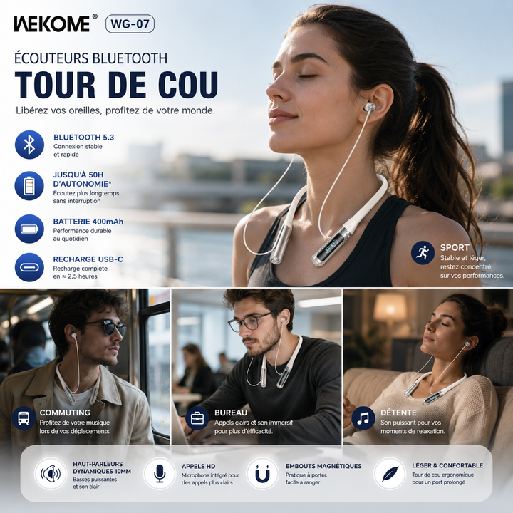 WG-07 Neckband Wireless Earphone