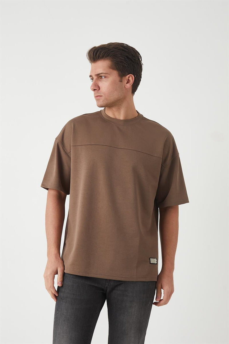 T-Shirt Homme Oversize à Empiècements Modernes