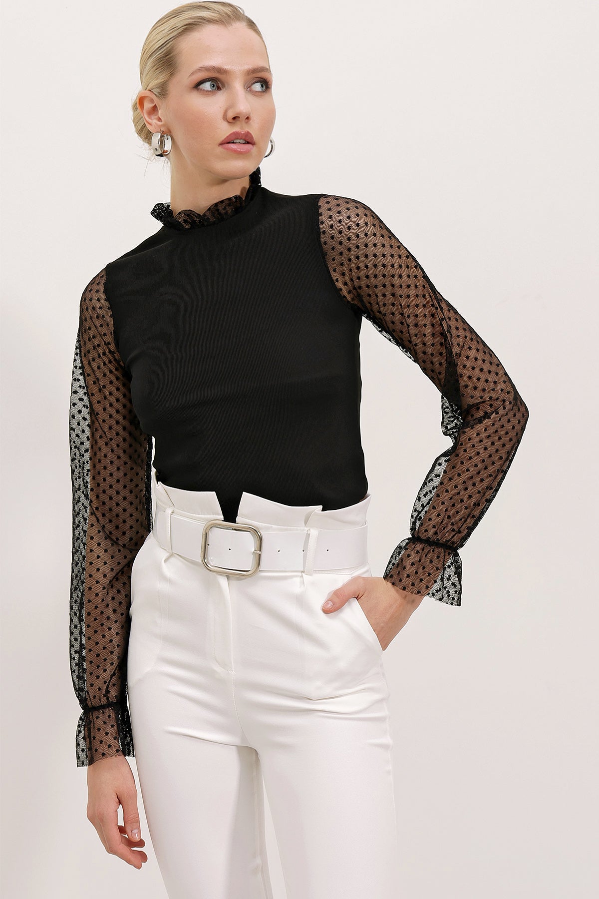 <tc>Blouse en chiffon à manches longues 0495</tc>