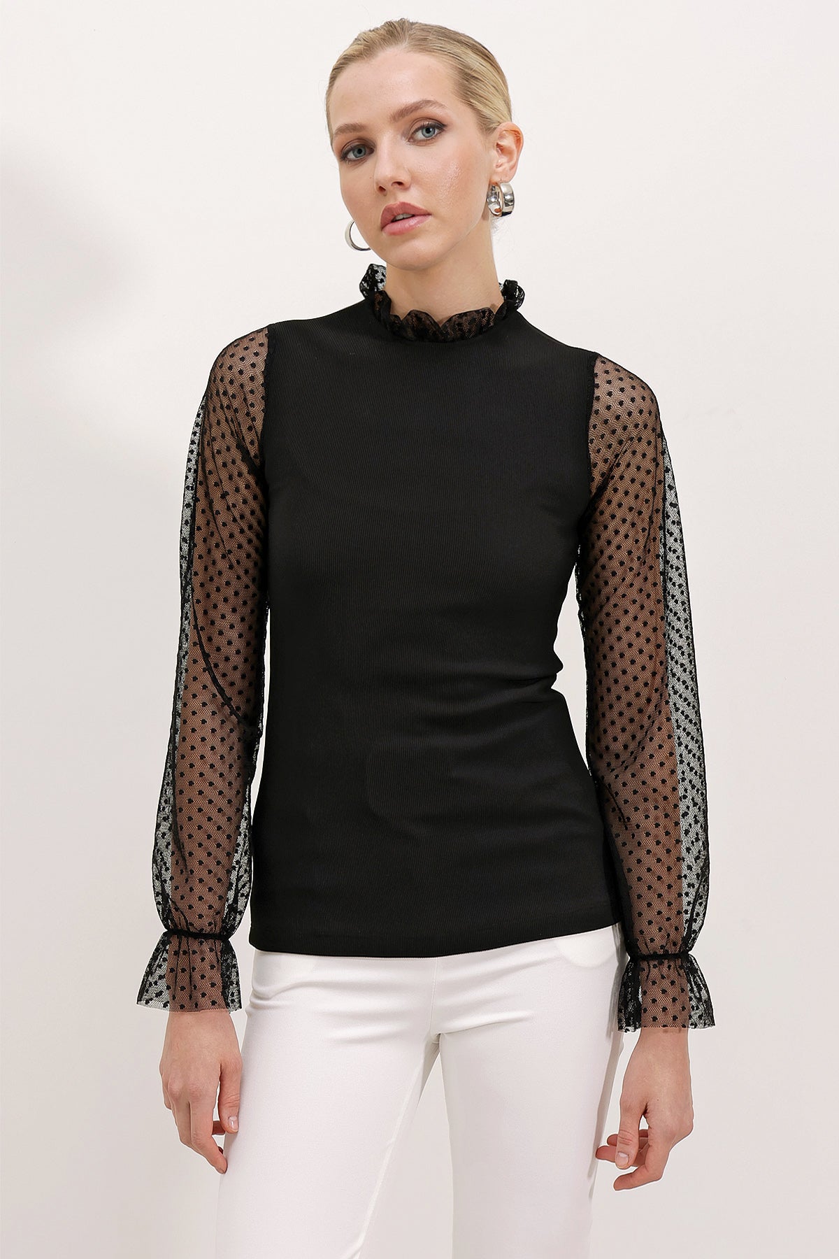 <tc>Blouse en chiffon à manches longues 0495</tc>