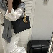 Sac à Main Femme Été Noir – Sac Tote à Grande Capacité, Sac Bandoulière Commuter Pratique - Justyol
