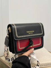 Sac à Main Femme Tendance – Sac Crossbody Petit Carré, Sac Bandoulière avec Bandoulière Large et Couleur Contrastée - Justyol