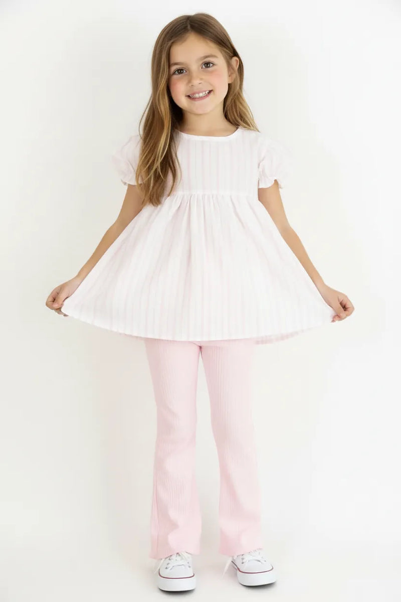 Ensemble Fille 2 Pièces à Manches Bouffantes