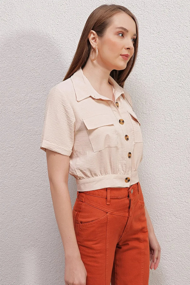 Veste Courte Femme en Tissu Ayrobin