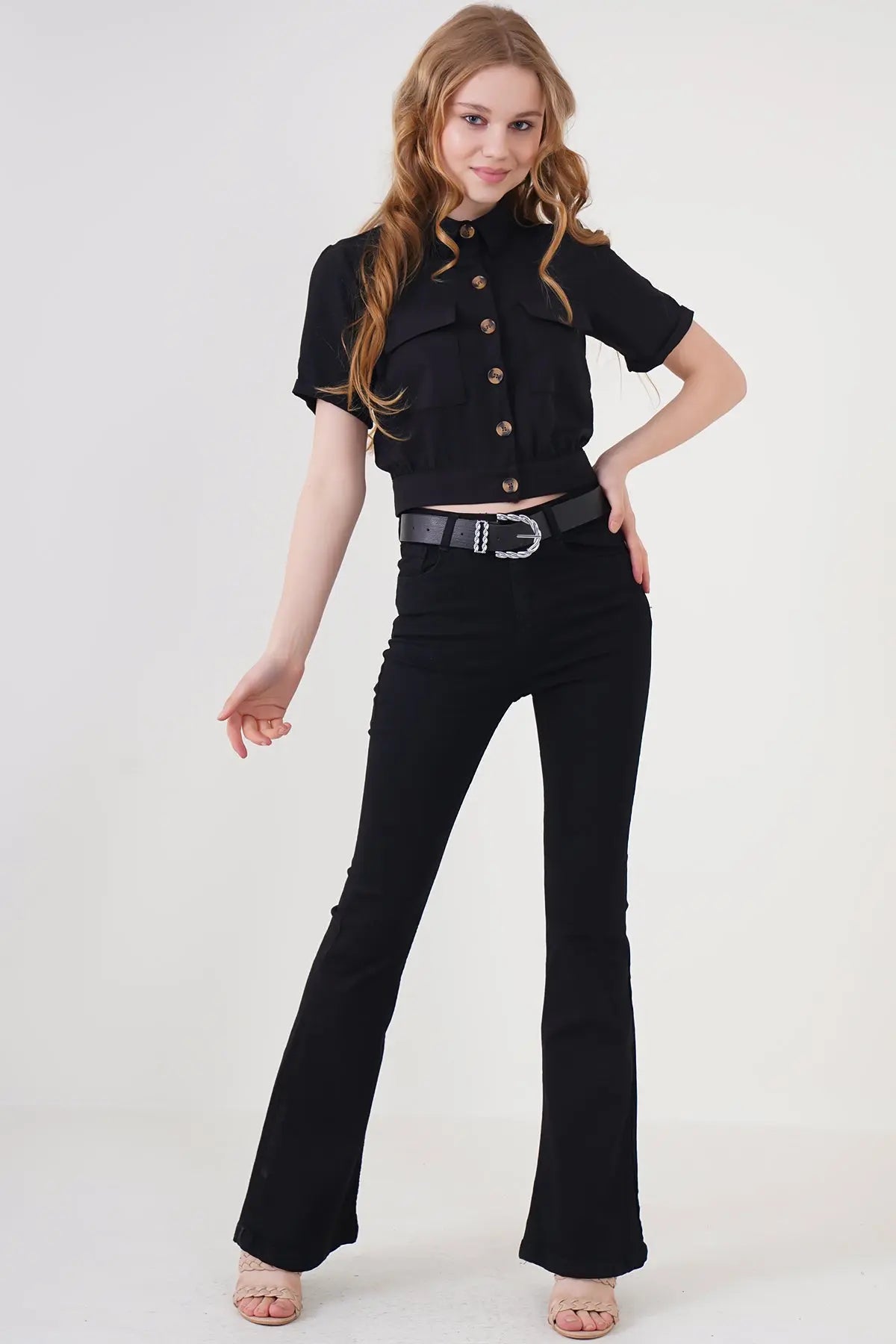 0663 crop ceket - Justyol