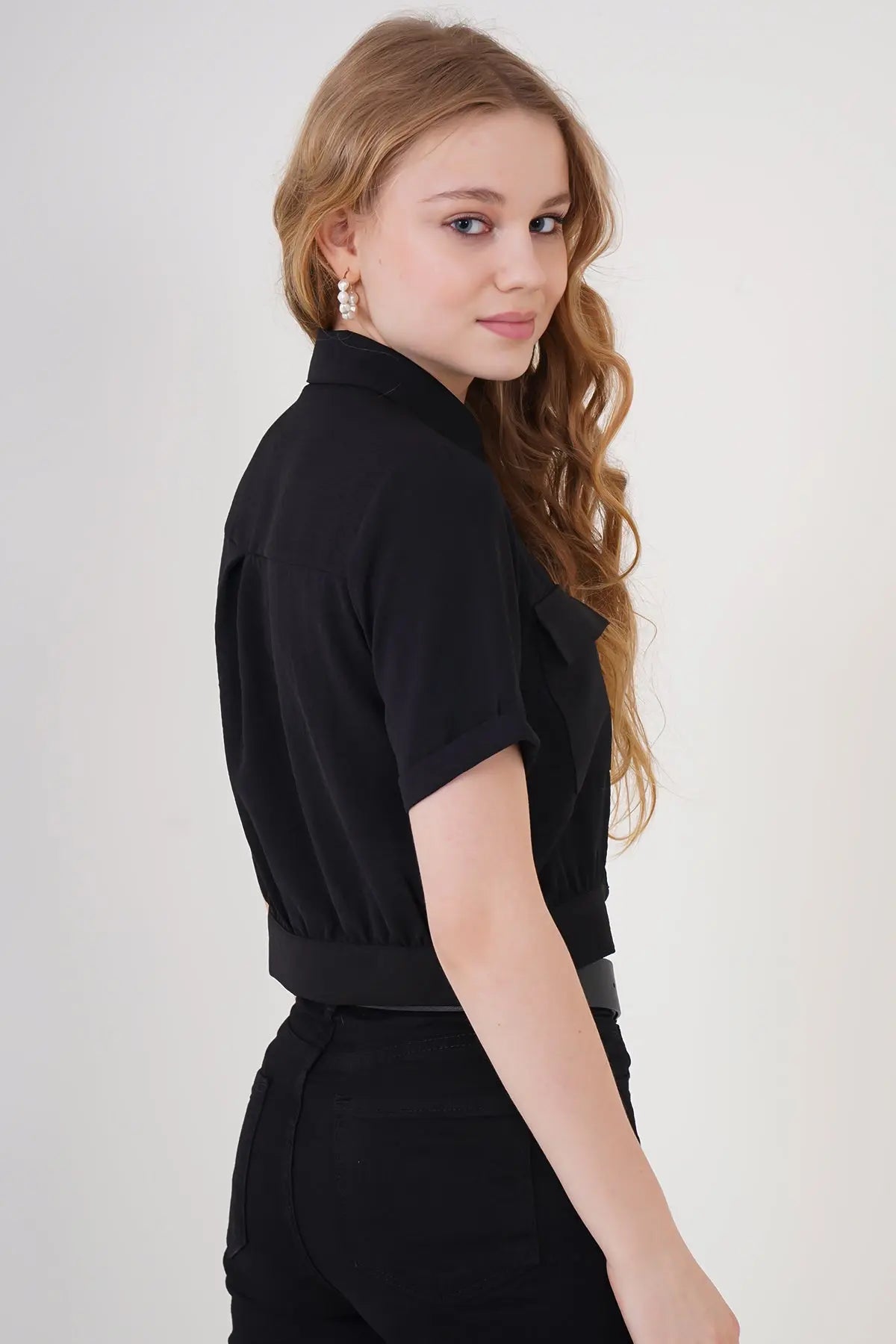 0663 crop ceket - Justyol