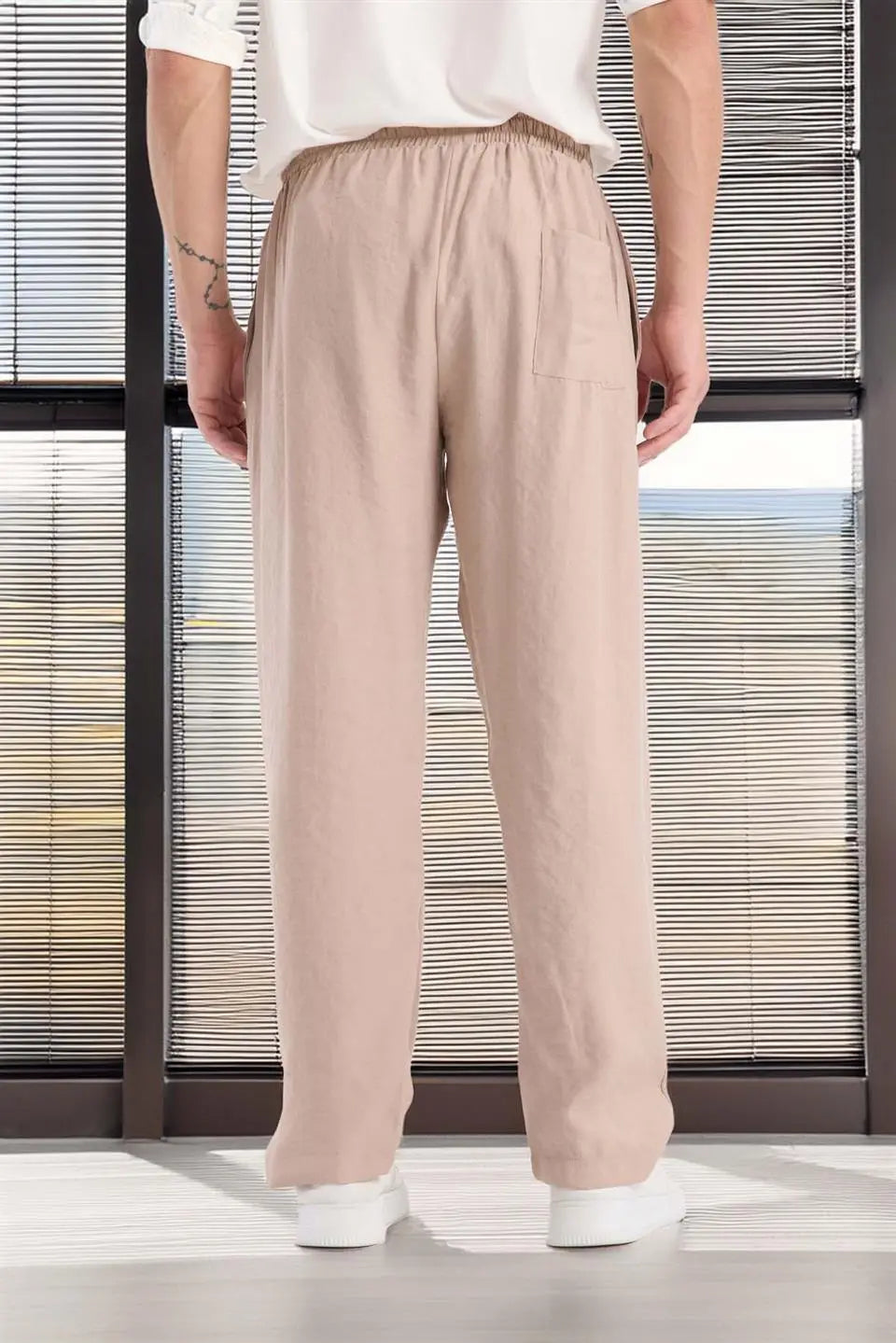 modal kumaş rahat kalip düz paça jogger erkek pantolon - Justyol
