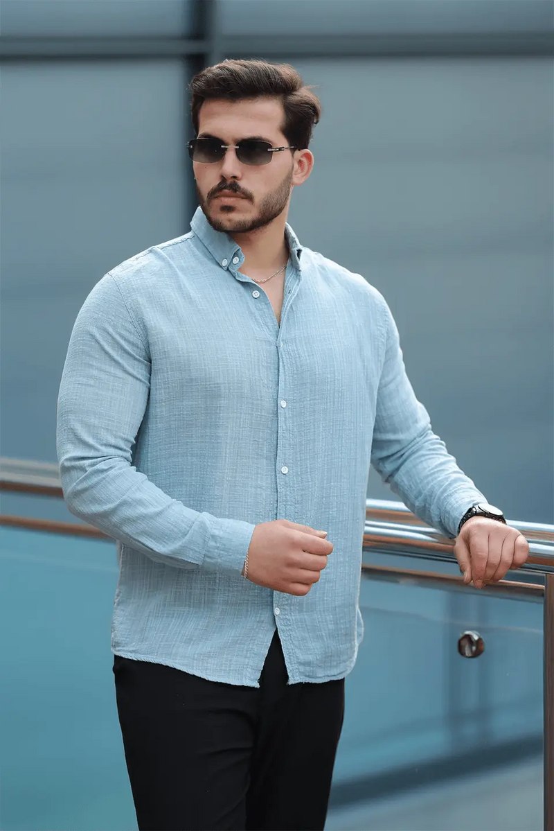 chemise homme coton lin légère confortable