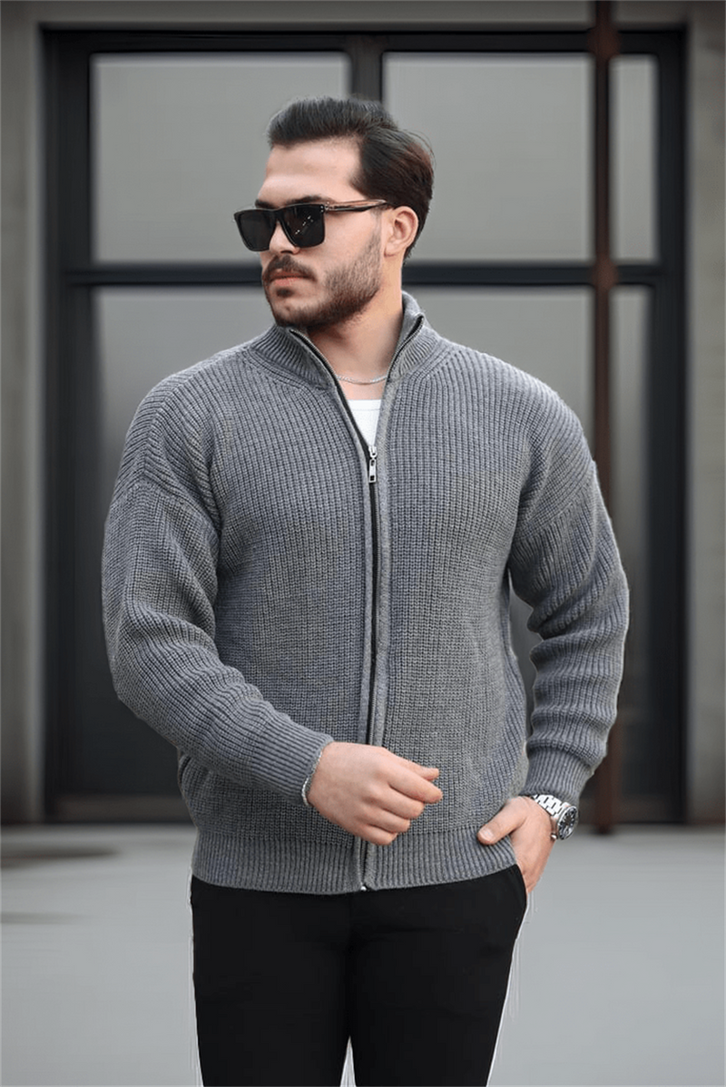 Gilet homme oversize zippé en maille Selanik