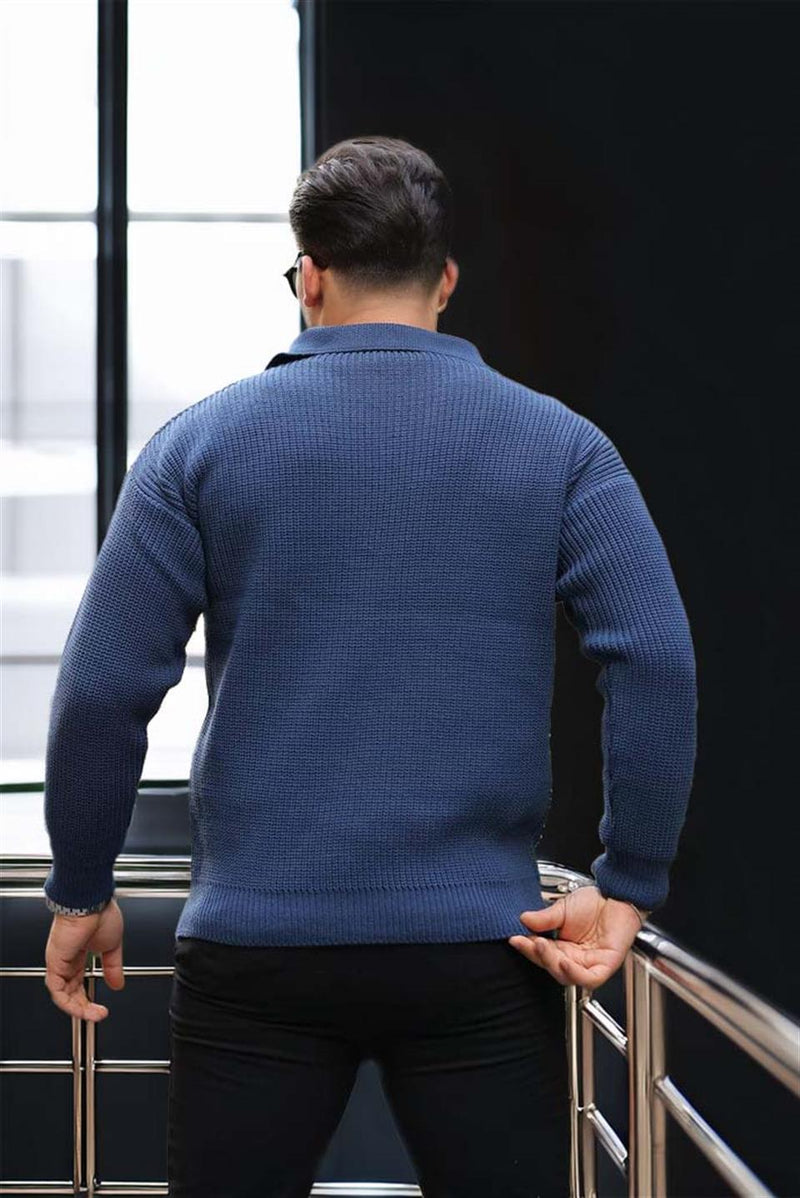Pull Homme Joris Polo en Maille Selanik Oversize