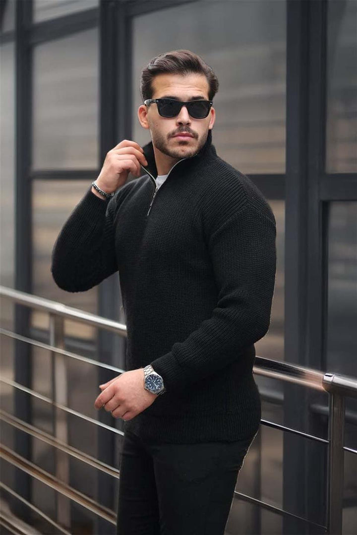 Pull Homme Nolan Maille Selanik Demi-Zip Oversize