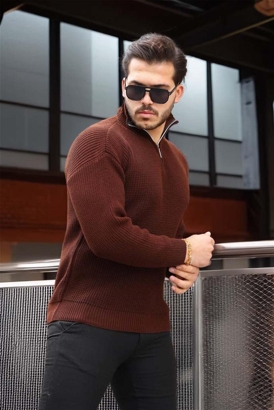 Pull Homme Nolan Maille Selanik Demi-Zip Oversize