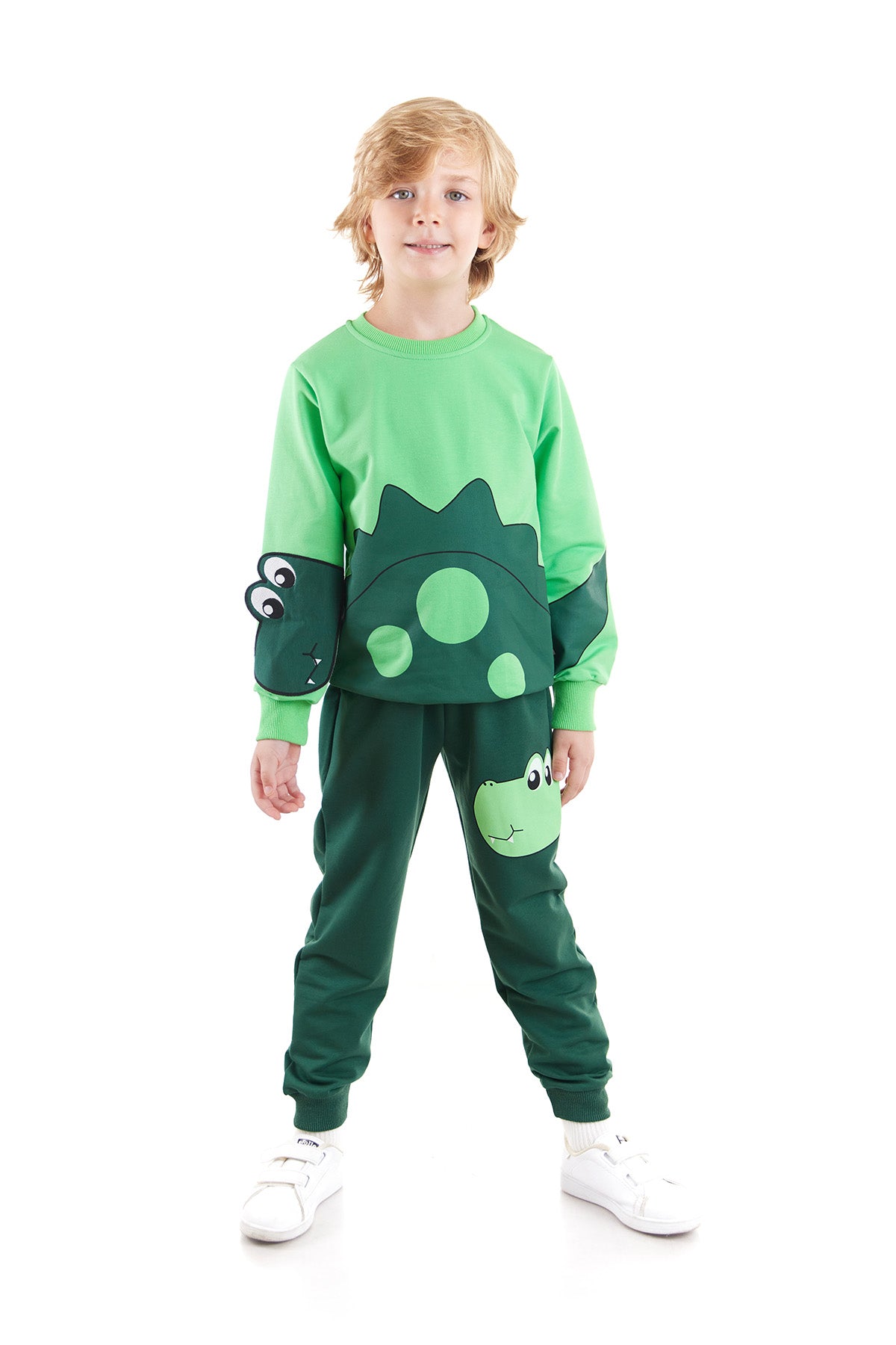 <tc>Ensemble de jogging tendance pour garçon avec appliqué dinosaure - AK2536</tc>