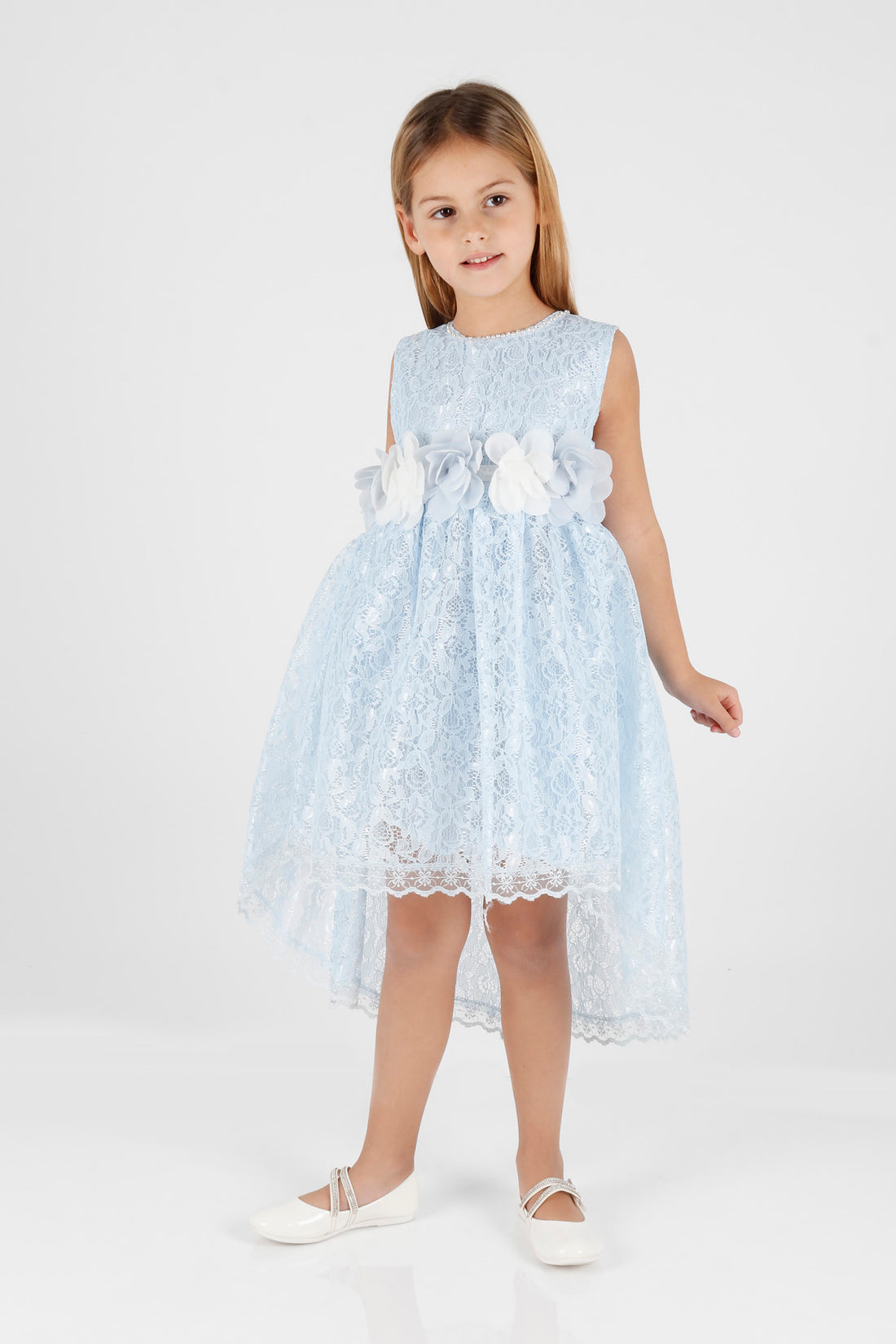 <tc>Robe à Queue avec Dentelle pour Fille - Ak2208</tc>