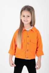 ahenk kids kiz çocuk ceket pamuklu gabardin renkli ceket ak2210